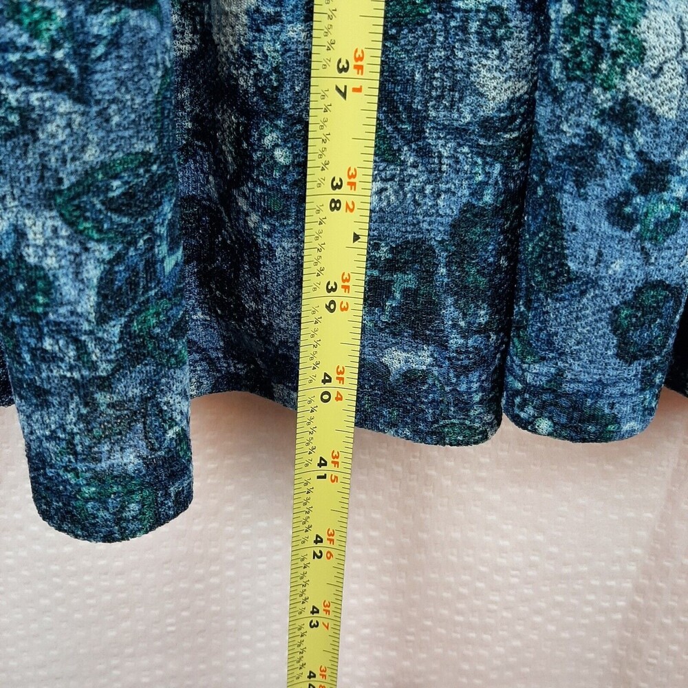Lularoe Women Beautiful Elegant Amelia Dress Blue Floral Stretch Pockets XS - Picture 2 of 12